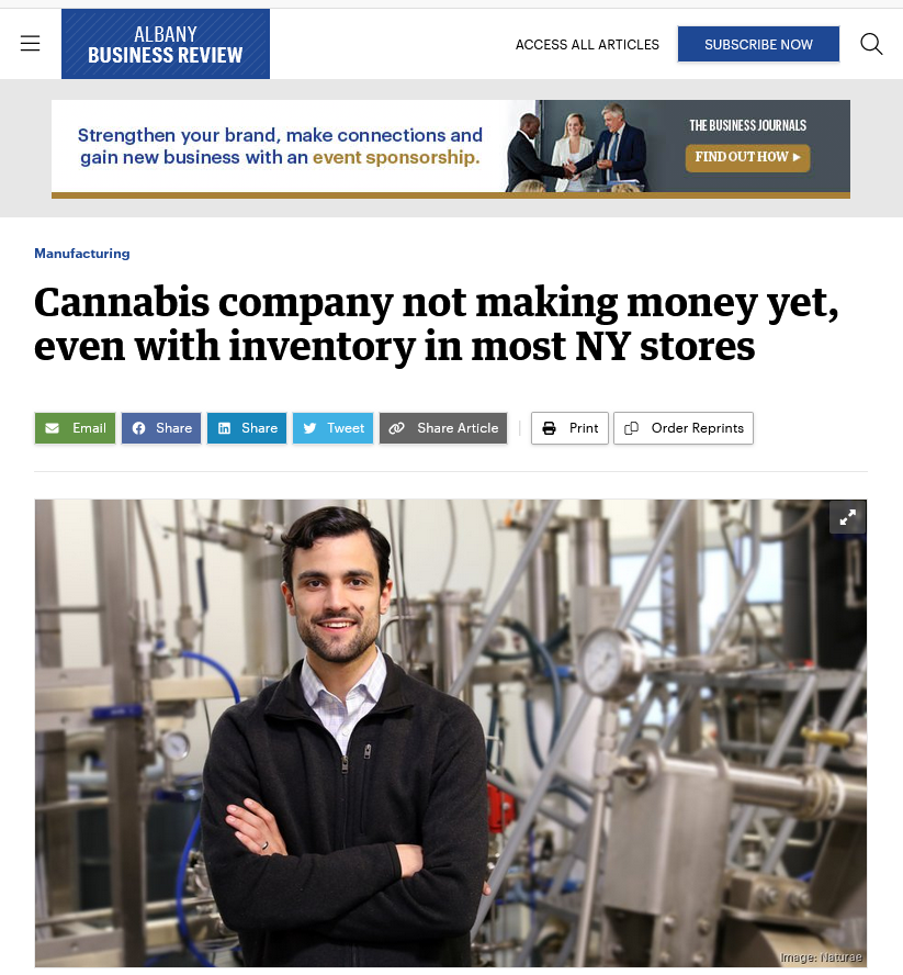 Cannabis company not making money yet, even with inventory in most NY stores